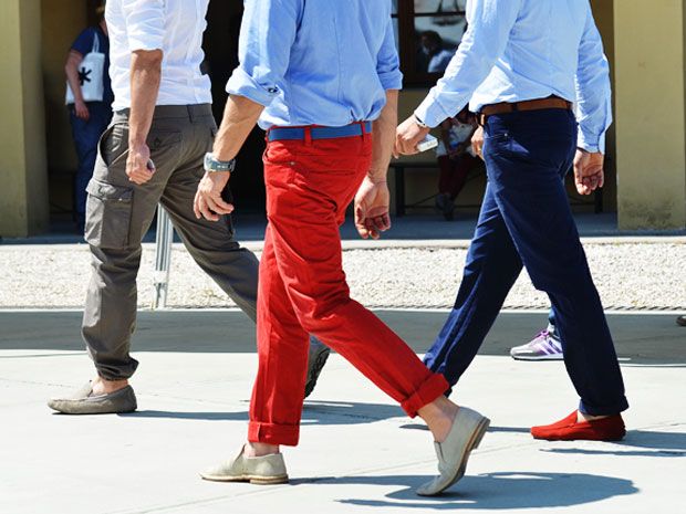 Red trousers sale men