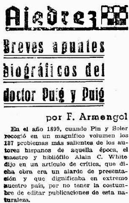 Detalle del primer párrafo del artículo de Armengol sobre el doctor Esteve Puig i Puig
