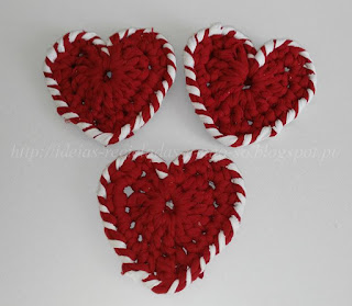 Corações em Croché