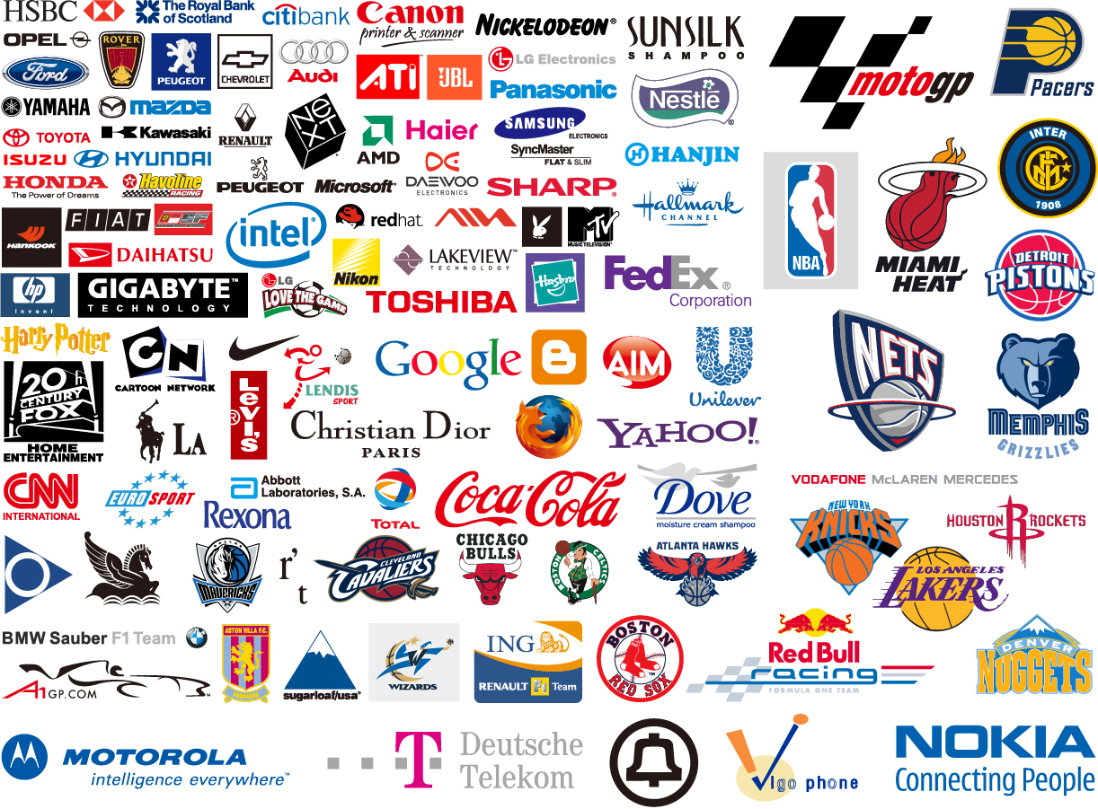 世界の有名企業のロゴ デザイン world famous brand logo vector イラスト素材