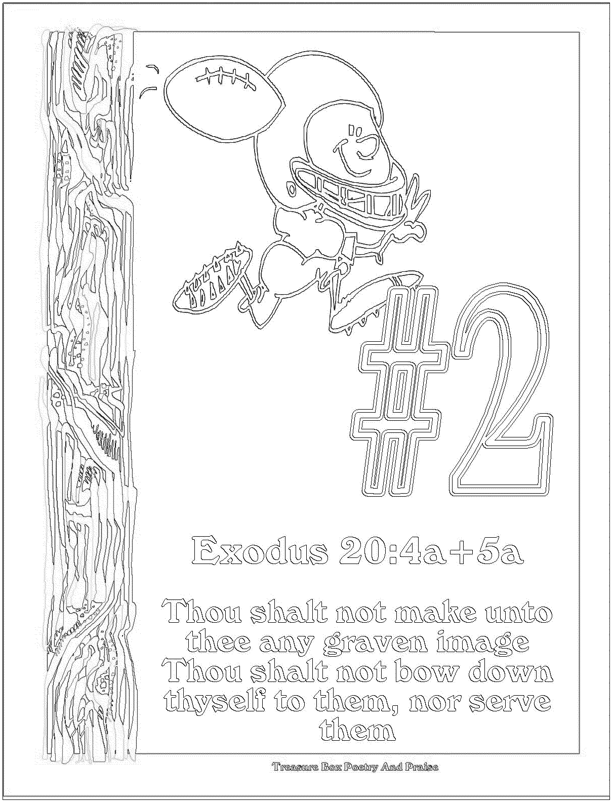 First Commandment Coloring Page Coloring Pages