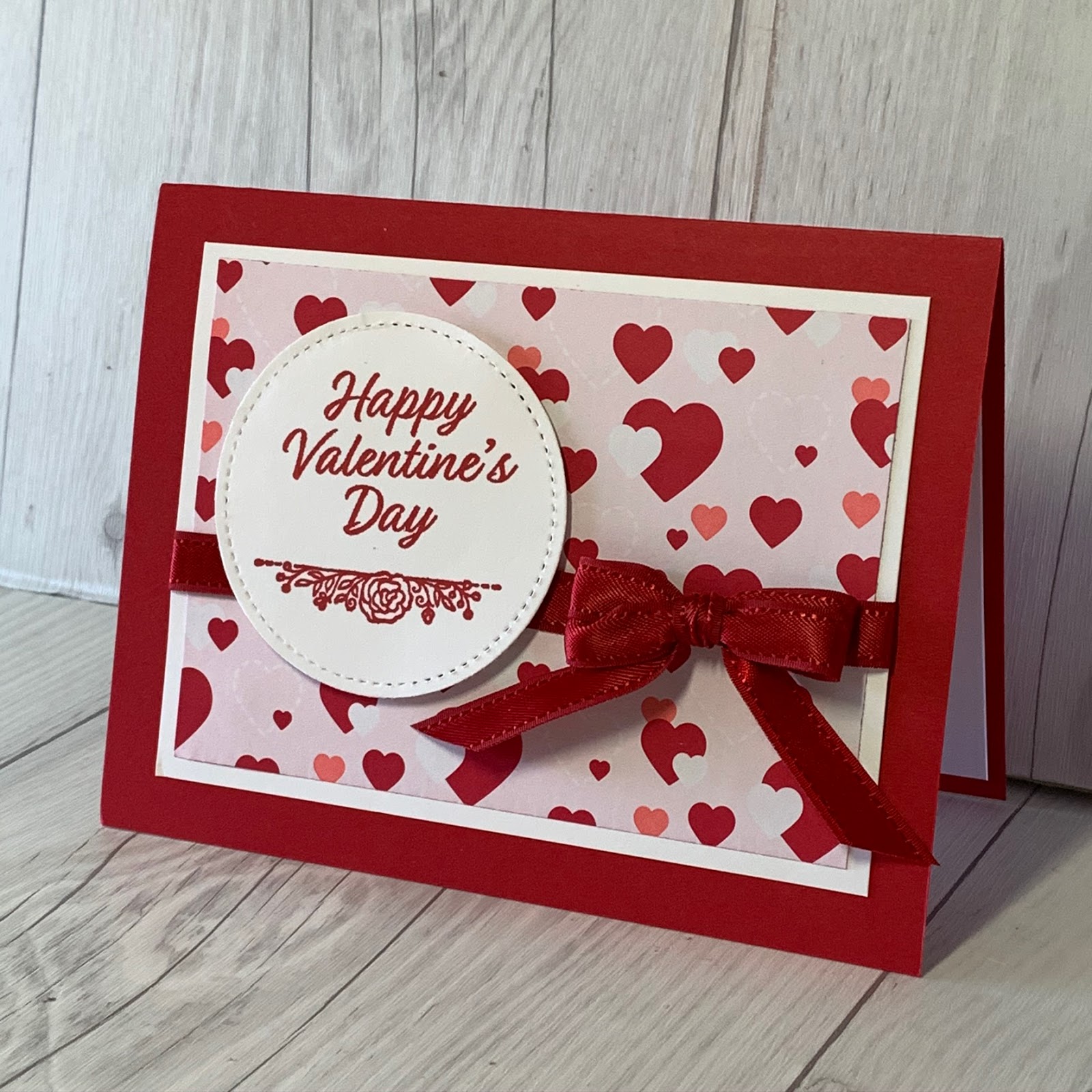 Create a Fast Valentine Card using Meant To Be Stamp and Stitched