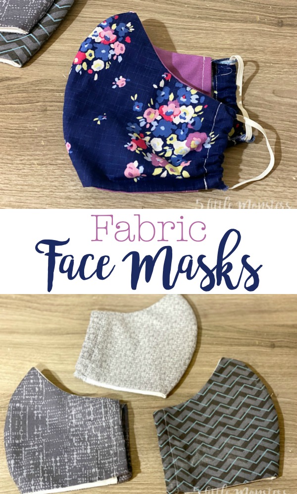 Download 5 Little Monsters Fabric Face Masks SVG, PNG, EPS, DXF File
