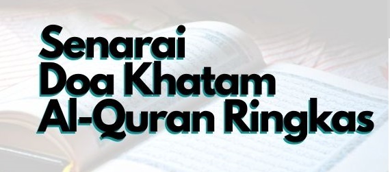 Doa majlis khatam quran