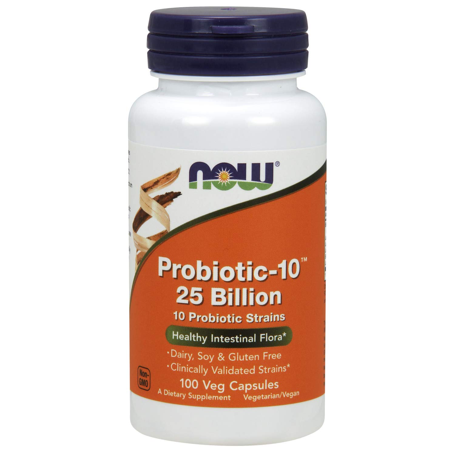 Probiotic10, 25 Billion, with 10 Probiotic Strains 100 Veg Capsules by