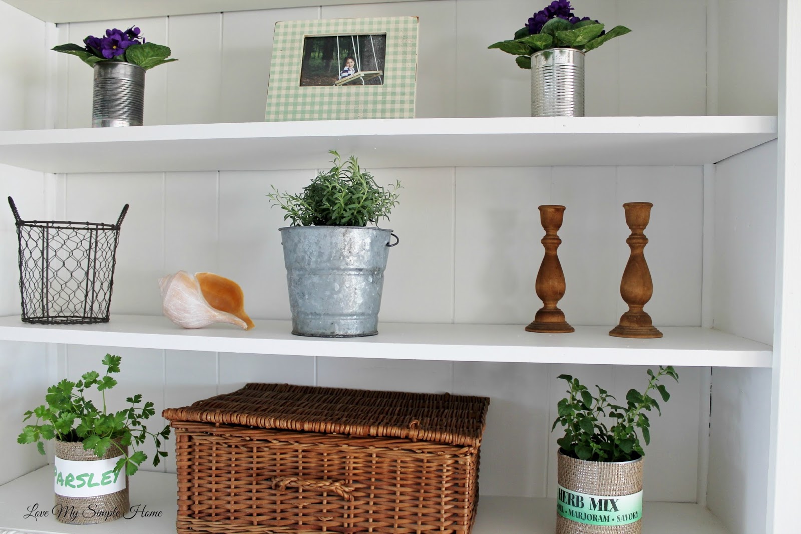 Farmhouse style shelves Love My Simple Home