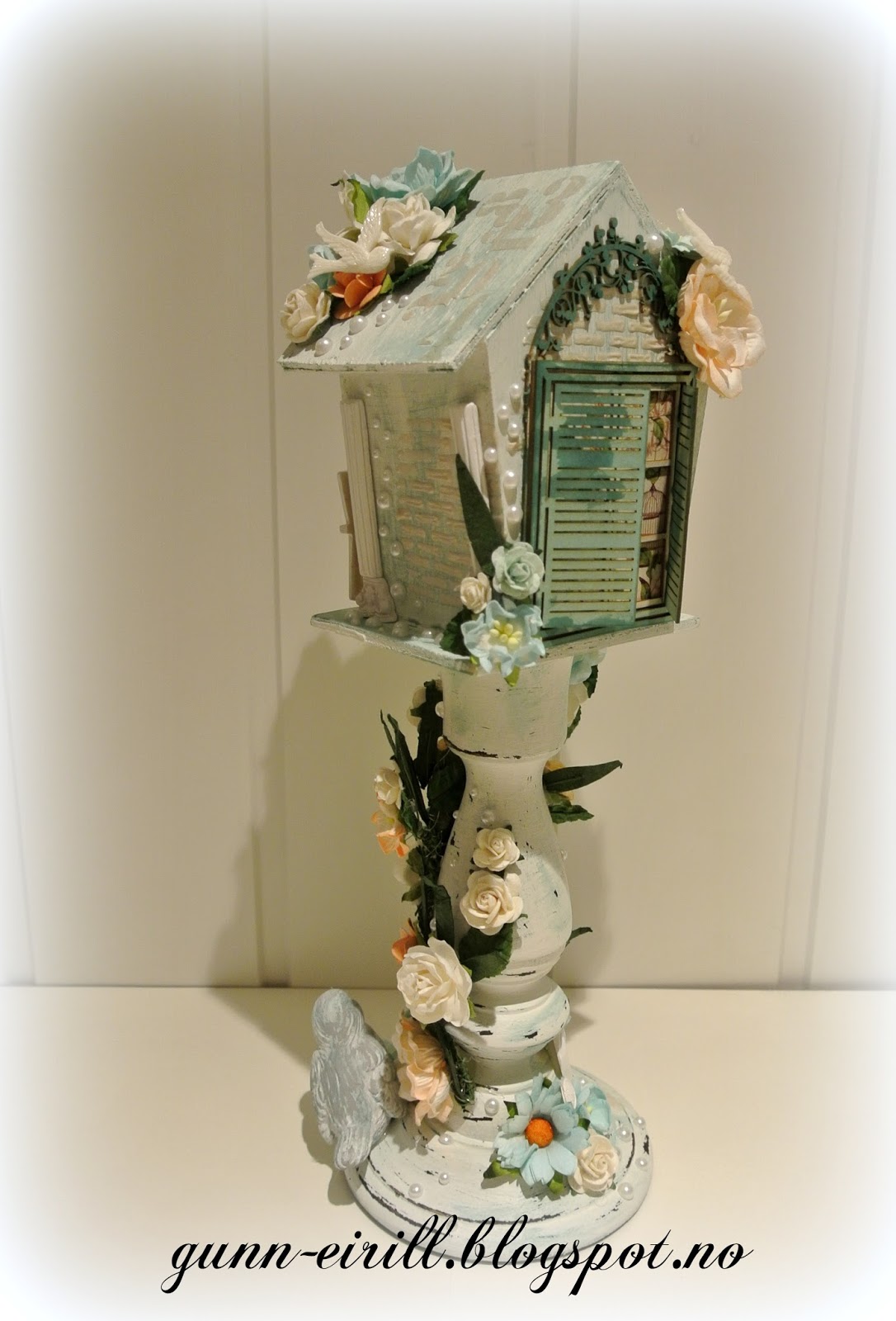 GunnEirill`s Paper Magic Mixed media bird house/ DT Wild Orchid Crafts