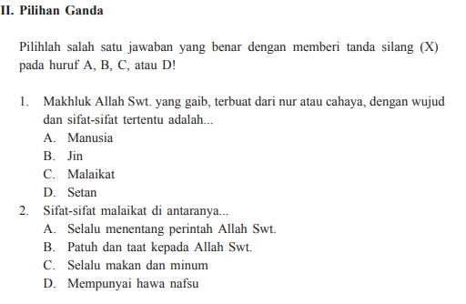 Jawaban PAI Kelas 7 Halaman 103 Ayo Berlatih Bab 7