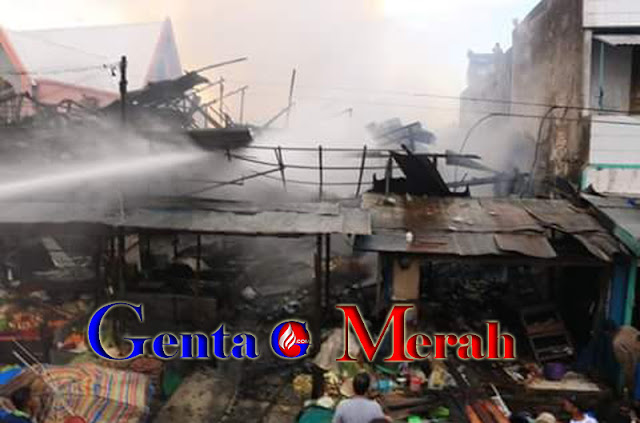 Si Jago Merah Luluhlantakan Pasar Palangkaraya, Puluhan Kios Ludes