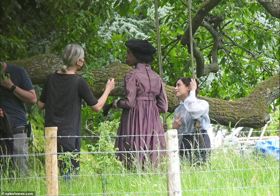 Behind The Scenes: Nikki Amuka-Bird Spotted Filming Persuasion with co