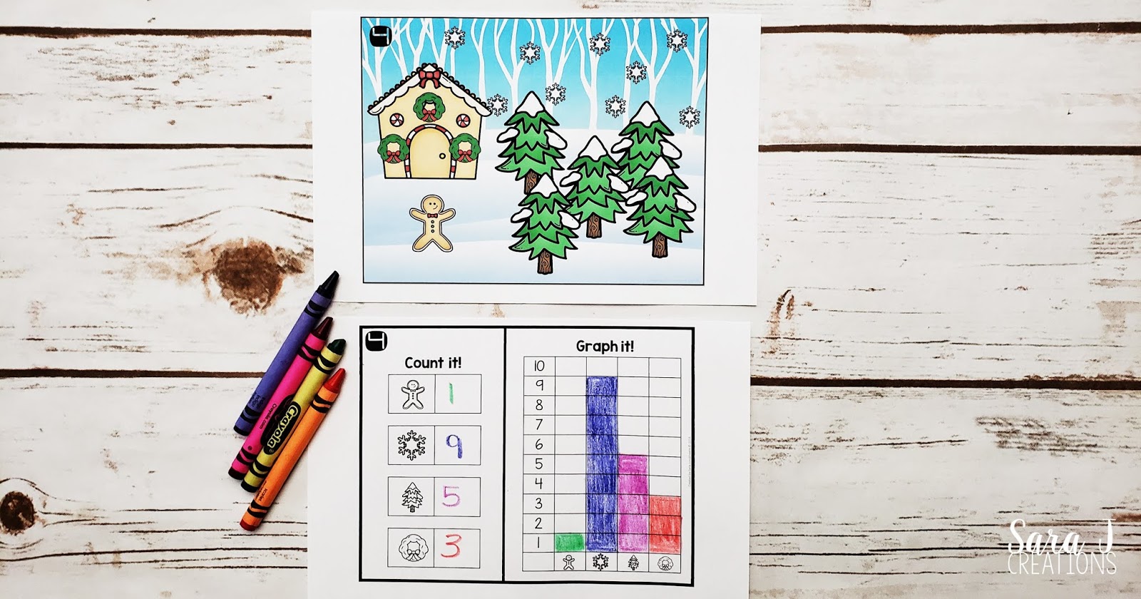  Téléchargez GRATUITEMENT vos activités de comptage et de graphique de Noël et d'hiver. L'ajout parfait à votre leçon de mathématiques préscolaire ou maternelle!