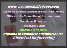 [CTEVT] 1st Year 2nd Semester Electrical Engineering | Questions Papers | Diploma in Computer Engineering/IT