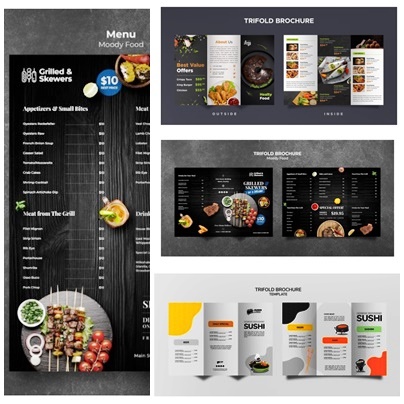 desain template menu makanan siap edit