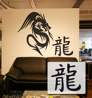 Chinese Murals With Dragon Grafiti Art
