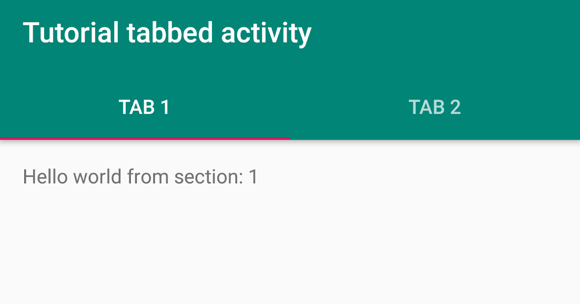 Android Studio Tabbed Activity