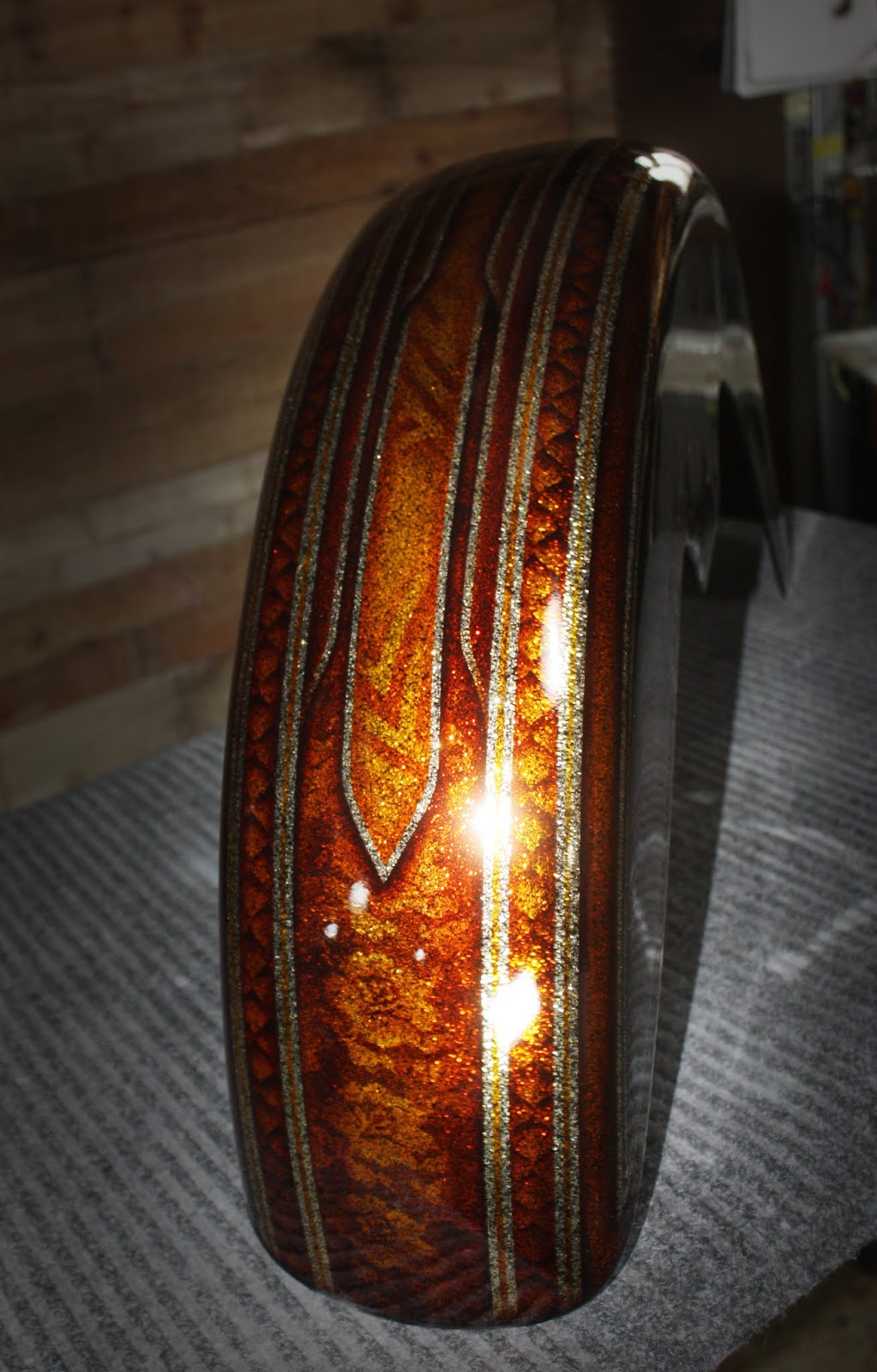 Online Motorcycle Paint Shop Rootbeer brown and orange candy metalflake