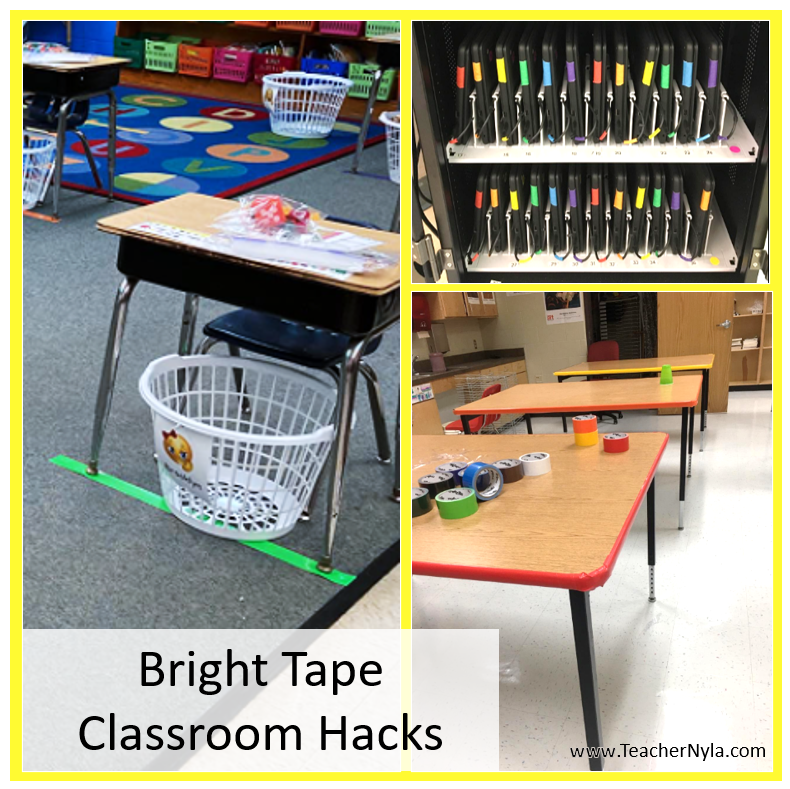 Nyla's Crafty Teaching Colored Tape Classroom Hacks