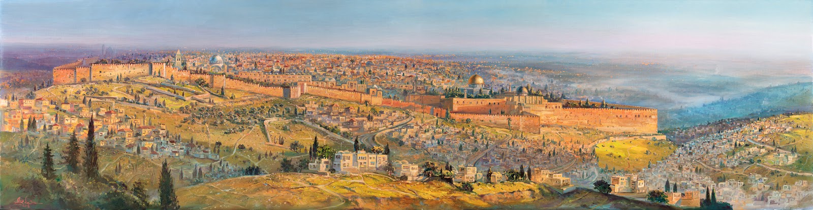 Alex Levin - Pintura da cidade de Jerusalém