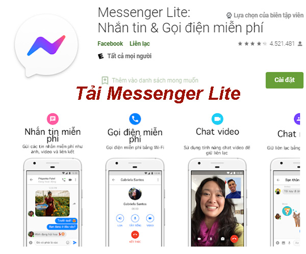Tải Messenger Lite + Hướng dẫn cài đặt trên máy cấu hình yếu đơn giản