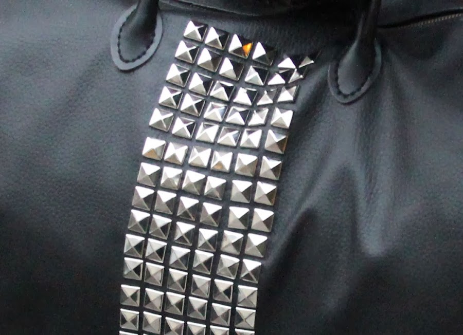 DIY Cómo hacer maxi bolso de cuero y tachuelas