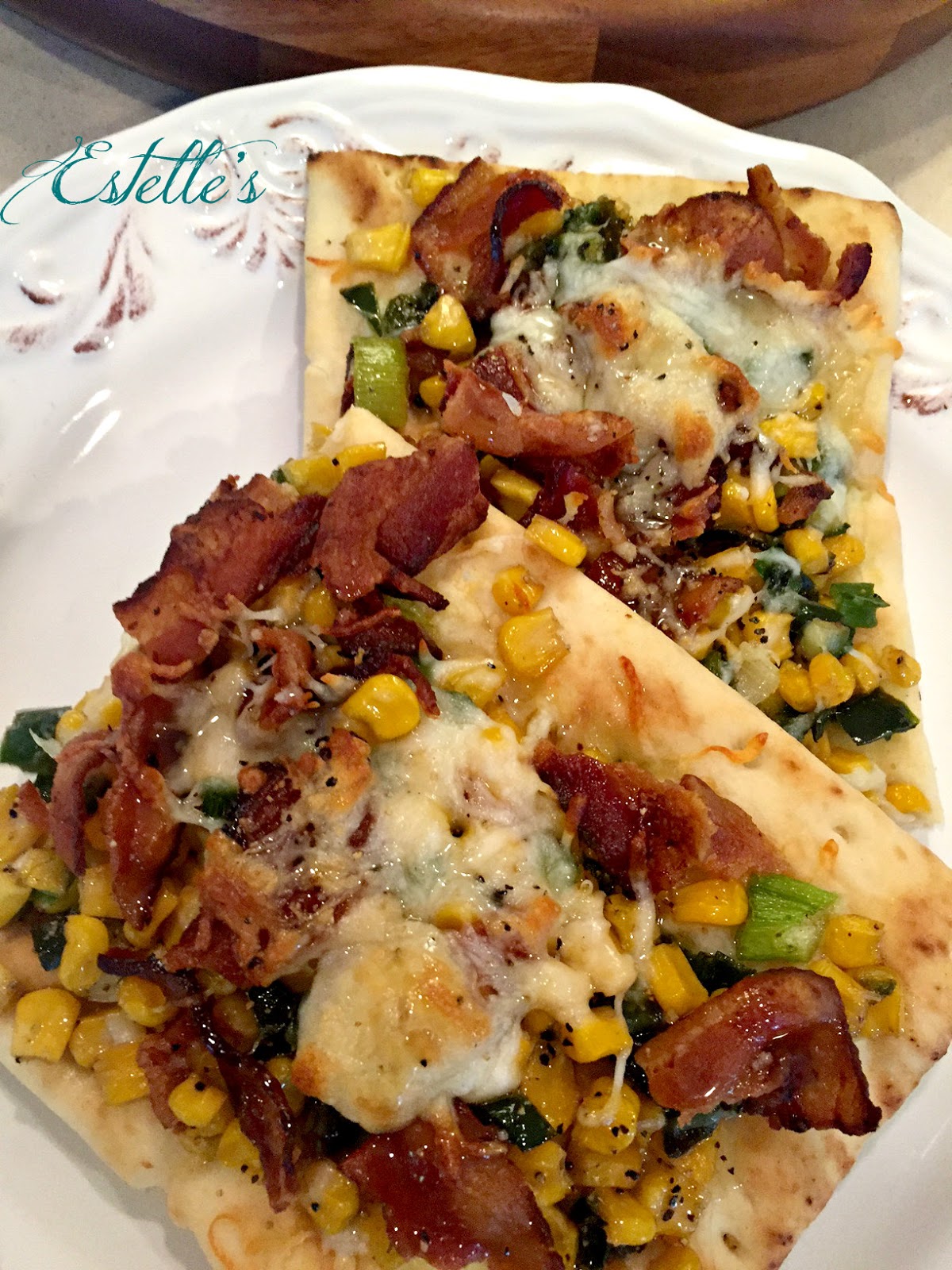 Estelle's BACON AND CHEESE FLATBREADS