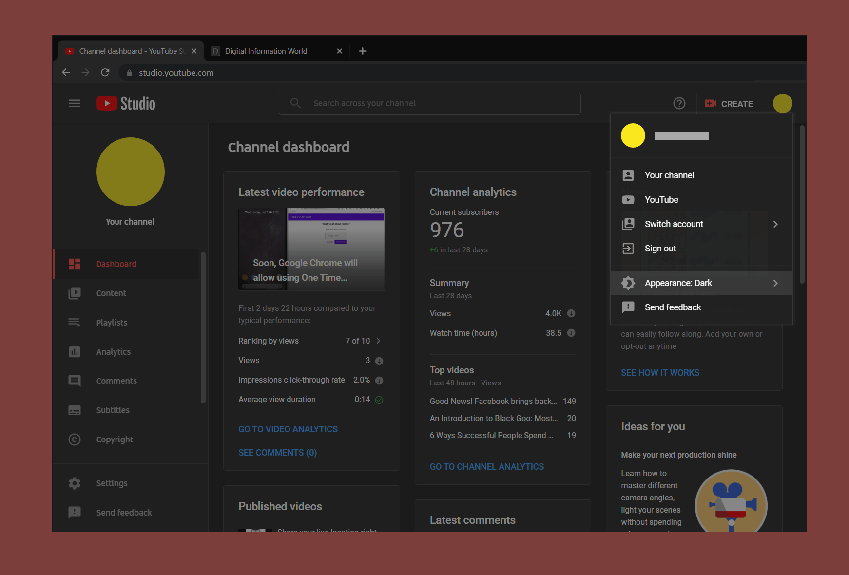 New update brings dark mode and better insights to  Studio