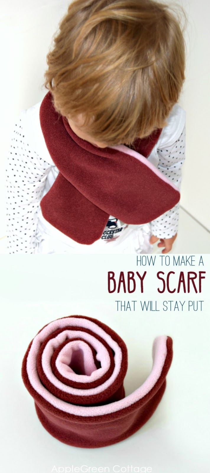 How To Make A Baby Scarf That Will Stay Put AppleGreen Cottage