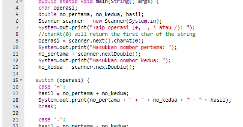 SAINS KOMPUTER & ASAS SAINS KOMPUTER: SK T4 : SK PILIHAN SWITCH CASE JAVA