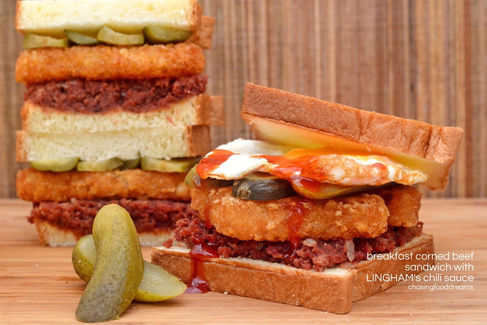 CHASING FOOD DREAMS: Recipe: Breakfast Corned Beef Sandwich with
