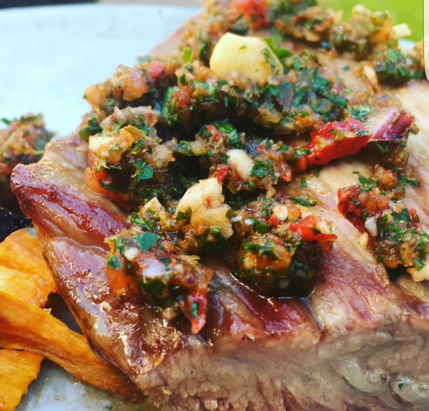 Grilled Chicken and Short Ribs