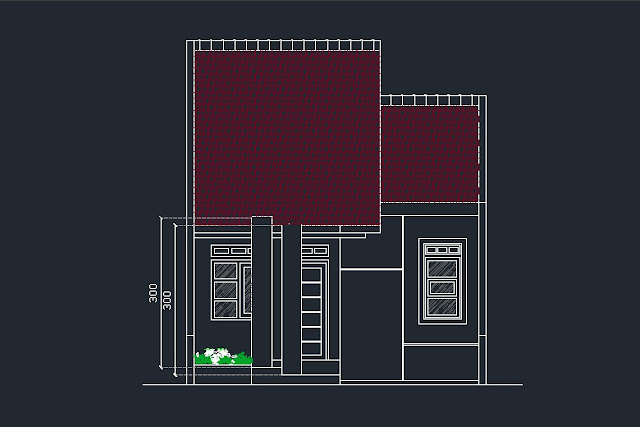 Gambar Kerja Desain Rumah Minimalis Type 40 File Dwg Kaula Ngora