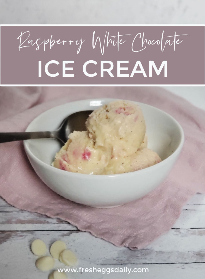 Raspberry White Chocolate Ice Cream
