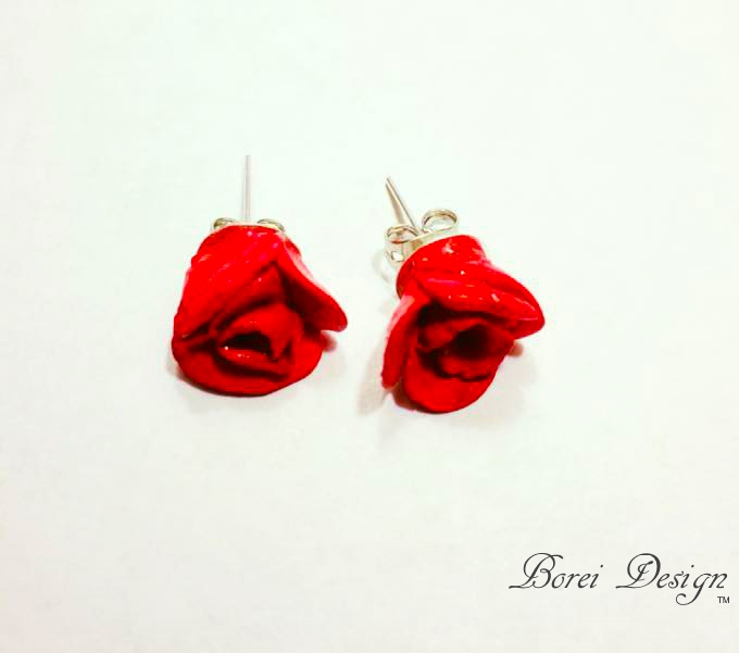 Easy Diy Craft Tutorial How To Make Clay Rose Or Flower Earrings