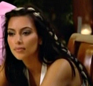 Kim Kardashian Inspired Hairstyle Boho Ribbon Braids Hairstyles