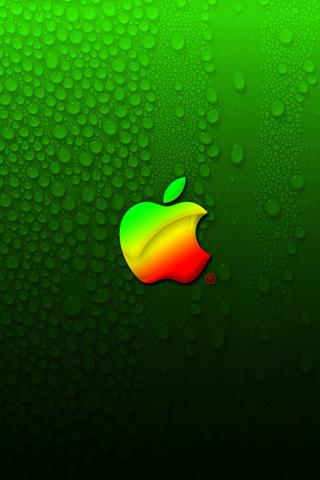 Apple green rainbow Logo