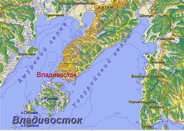 Какое море омывает владивосток карта Какое море омывает владивосток карта