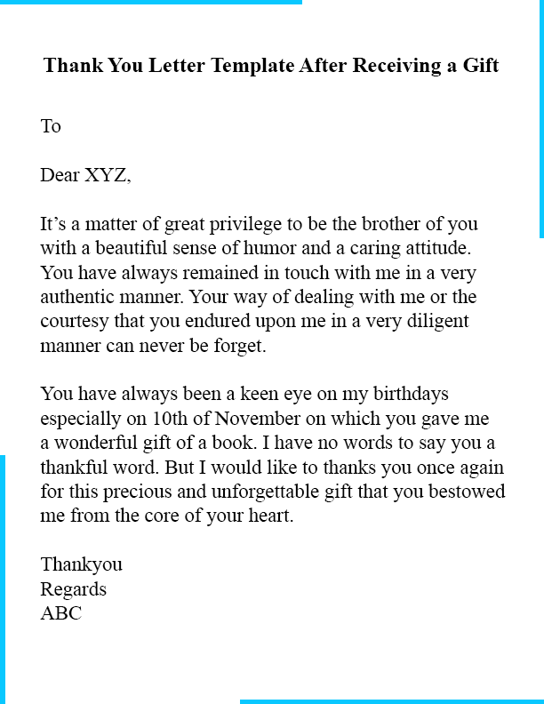Birthday Thank You Letter - Birthday Letter