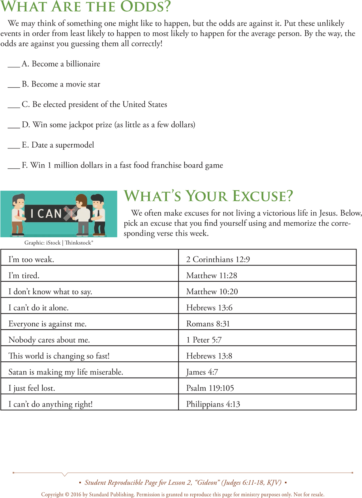 The International Sunday school Lesson, Outline (KJV)