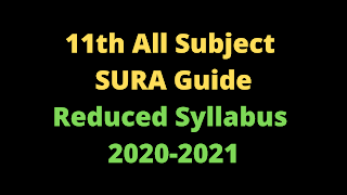 11th All Subject SURA Guide Reduced Syllabus 2020-2021 11th All Subject SURA Guide Tamil Medium and English Medium Reduced Syllabus 2020-2021