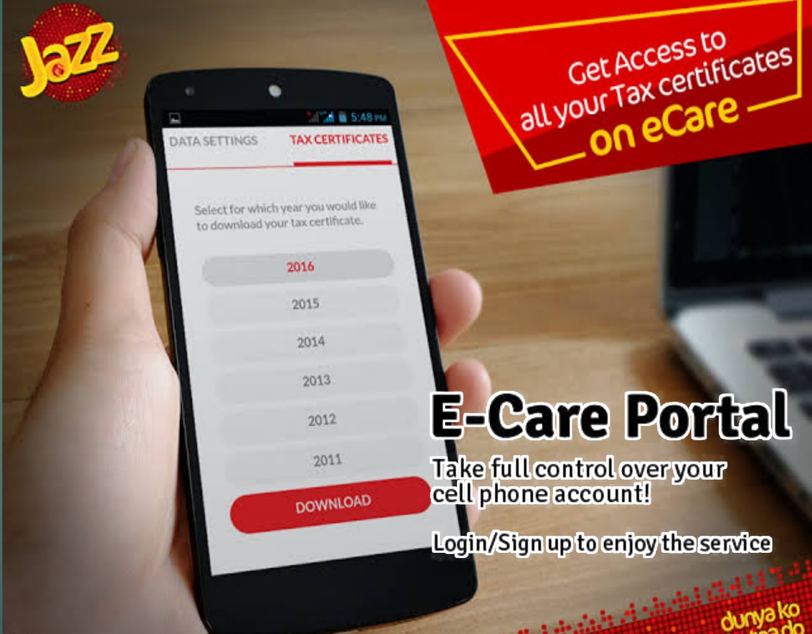 Jazz mobilink ecare How To Register A New Account ecare jazz & login