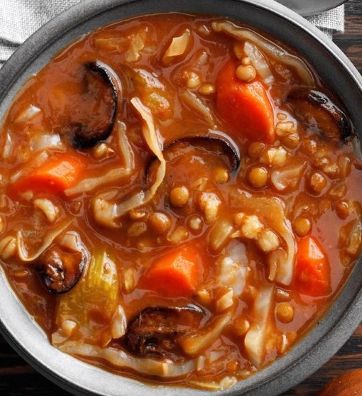CABBAGE BARLEY SOUP