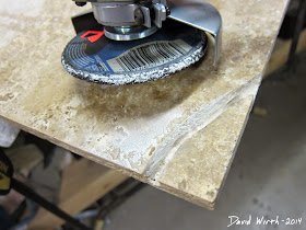 how to cut a curve in stone tile, saw, grinder