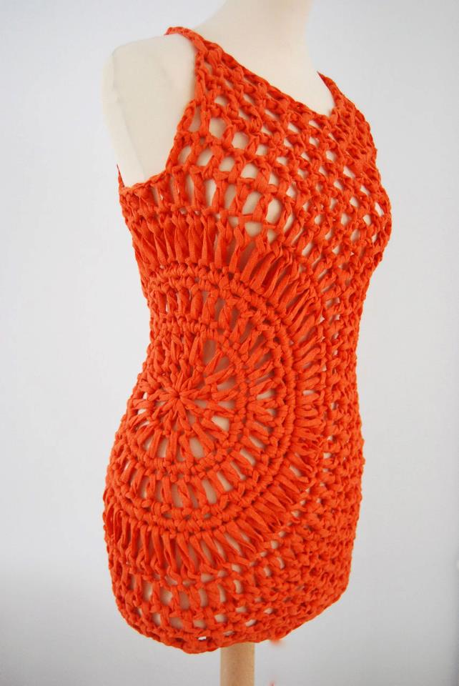 Will's Wools: Orange Zpagetti bag voor bij/ to match Ribbon XL dress by ...