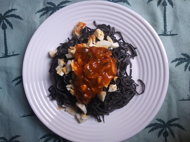 Tagliatelle Al Nero Di Sepia Con Titaina
