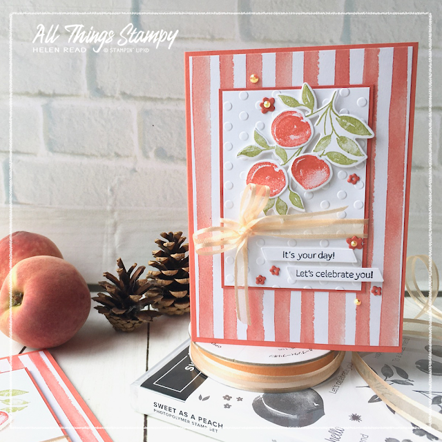 Stampin Up! card using You’re a Peach Suite Sweet as a Peach stamp set