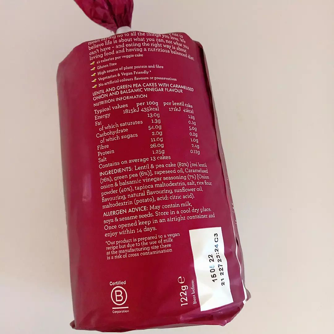 Supersupergirl's Food Reviews Kallo rice cakes caramelised onion and