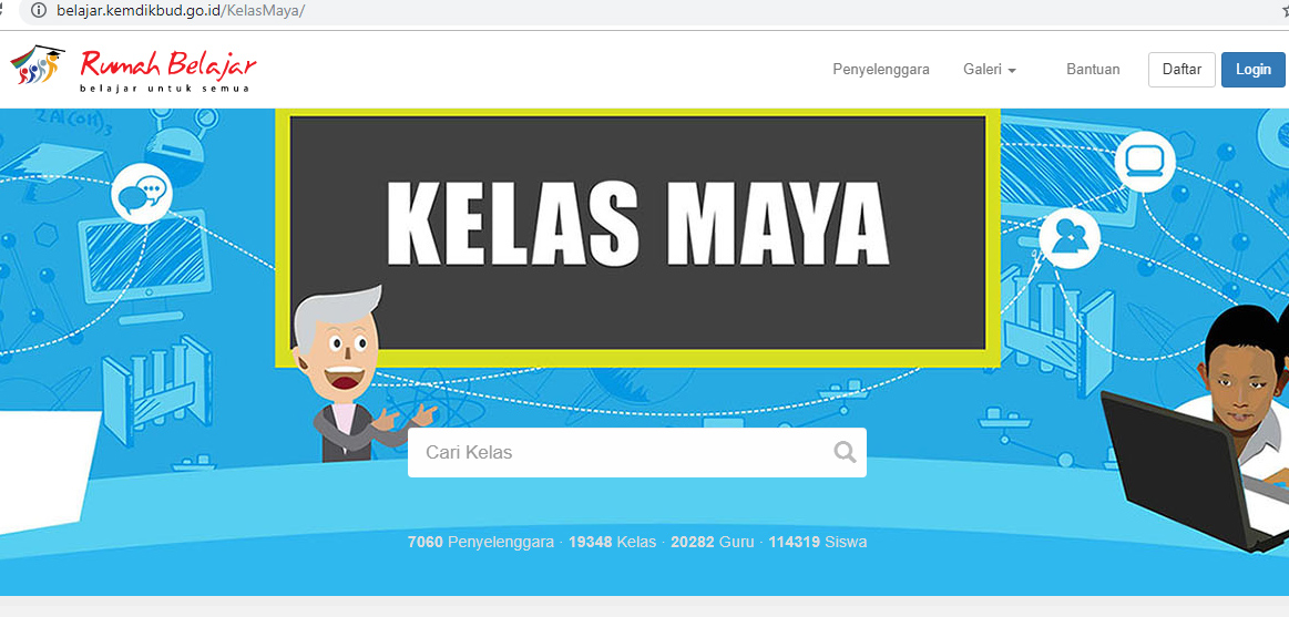 Panduan Cara Pendaftaran Sekolah Penyelenggara Guru Dan Siswa Di Kelas Belajar Rumah Belajar Kemdikbud Tahun Pelajaran 2019 2020 Blog Om Jhon