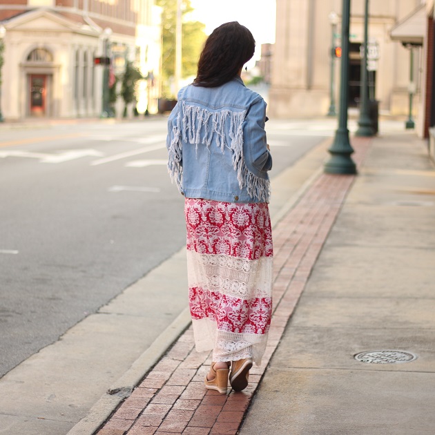 Libertad Green LovelyWholeSale Blue Denim Fringe Jacket
