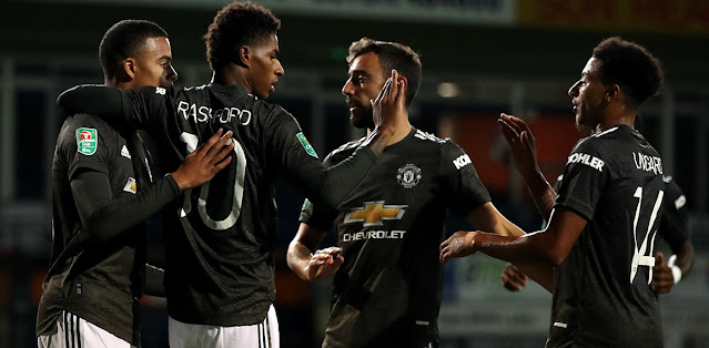 الشياطين الحمر تكتسح لوتون تاون بثلاثية في كأس كاراباو