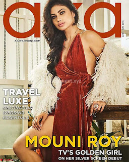 Mouni Roy Beautiful Smaching Pics on the Aza fashions magazine cover ~  Exclusive